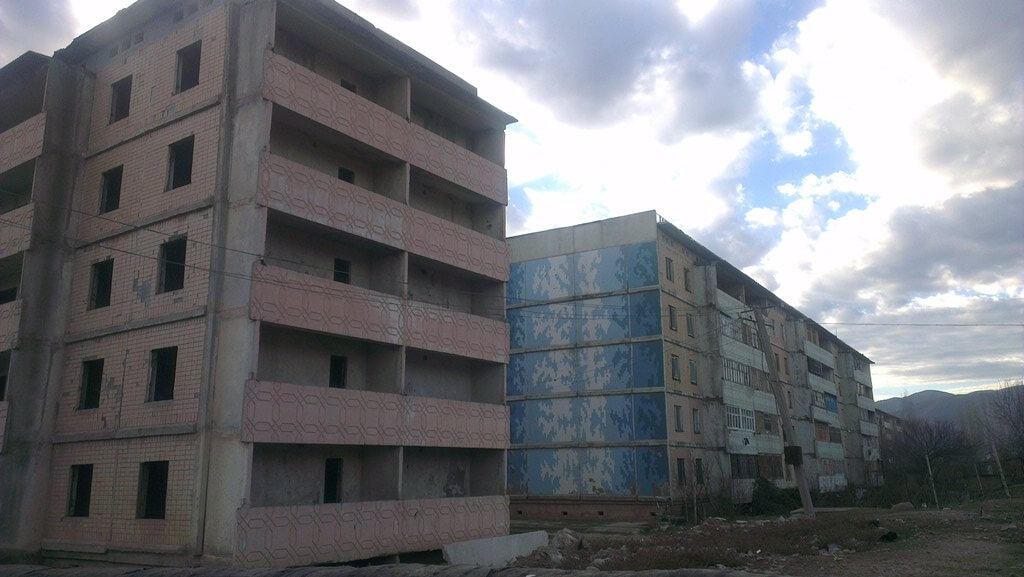 Empty buildings in Angren, Uzbekistan
